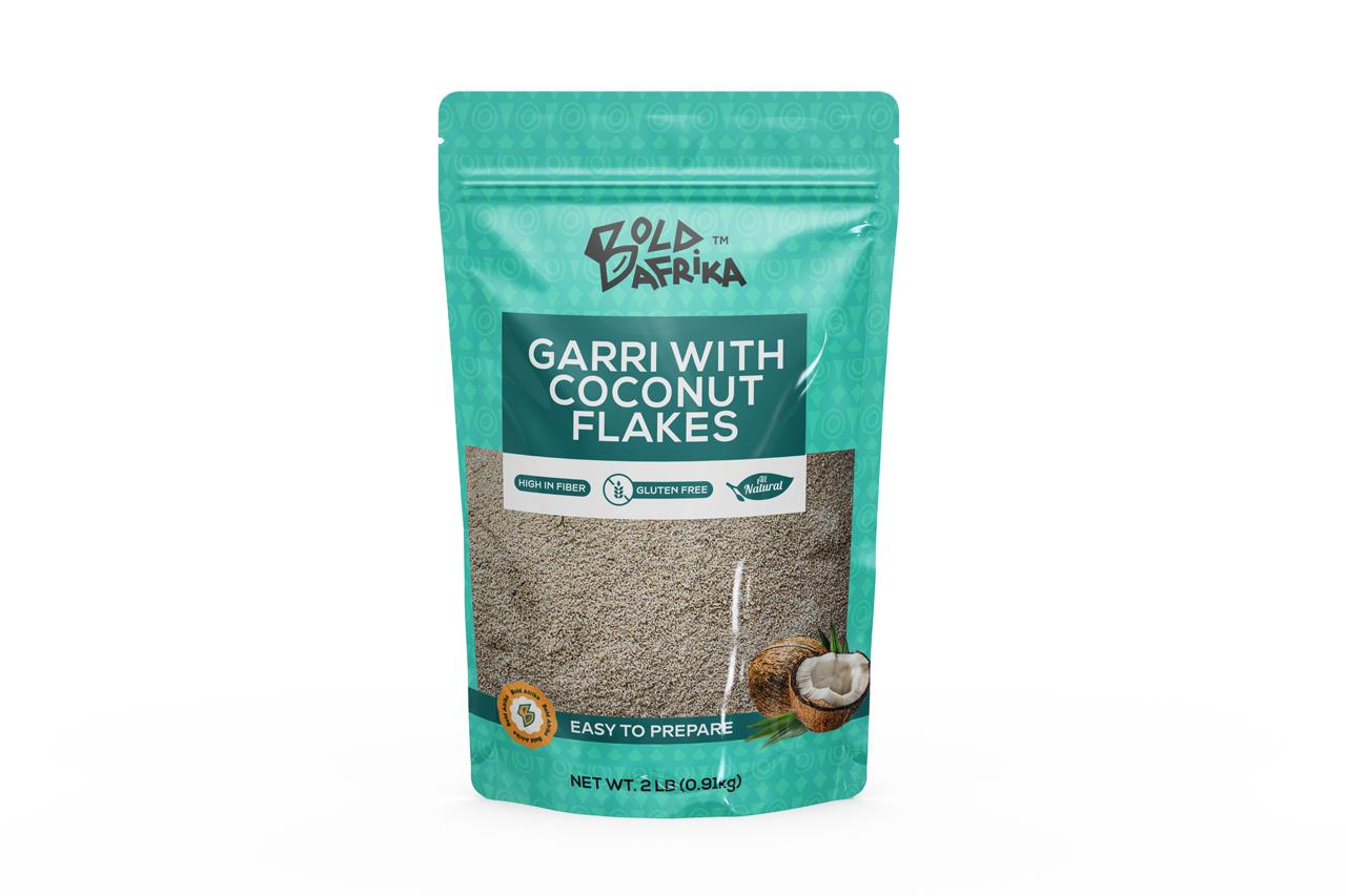 Bold Afrika Garri with Coconut Flakes 2lbs (Pack of 10)